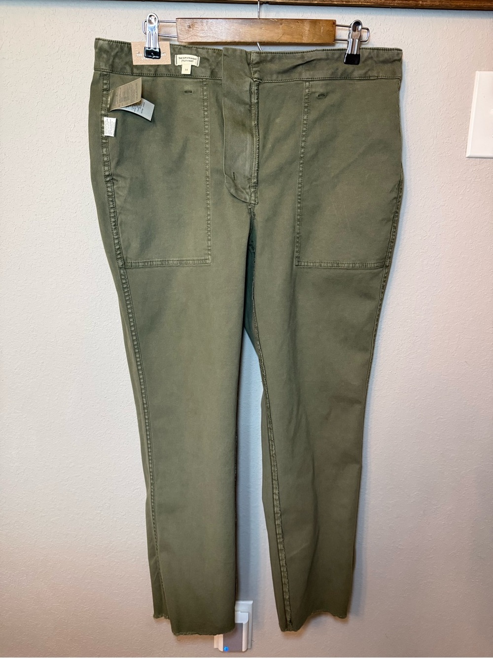 Madewell The Slim Straight Utility Pant Faded Ivy Size 30 - Picture 8 of 16